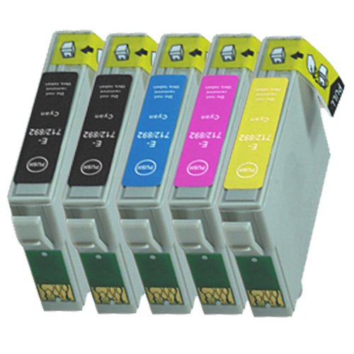 5 Druckerpatronen Tinte für Epson Stylus D78 D92 DX4400 ersetzen T0711 T0712 T0712 T0713 T0715