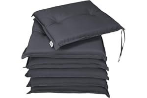 DETEX Deuba Set Cuscini Boston 6 Pezzi Idrorepellenti Coprisedia per Giardino Esterno Interno Imbottiti Comfort