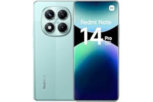 XIAOMI Redmi Note 14 Pro 5G - Smartphone de 8+256GB, Pantalla de 6.67" AMOLED FHD+ 120Hz, MediaTek Dimensity 7300-Ultra, cámara de 200MP, 5110 mAh, Cargador no Incluido, Verde (Versión ES)