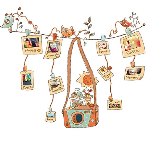 Preisvergleich Produktbild Gemütliche Bilder, Aufkleber wandaufkleber cartoon kinderzimmer handgemalte reise foto rahmen aufkleber foto wandaufkleber kreative wohnzimmer schlafzimmer dekoration niedliche aufkleber