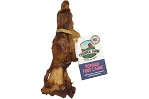 SUPERPET LTD Superpet Nova Antos Paddock Farm Ostrich Feet/Foot For Dogs (4 Pack, Large)