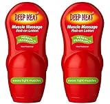 2 x Deep Heat Muscle Massage Roll-on Lotion (Herbal Fragrance)