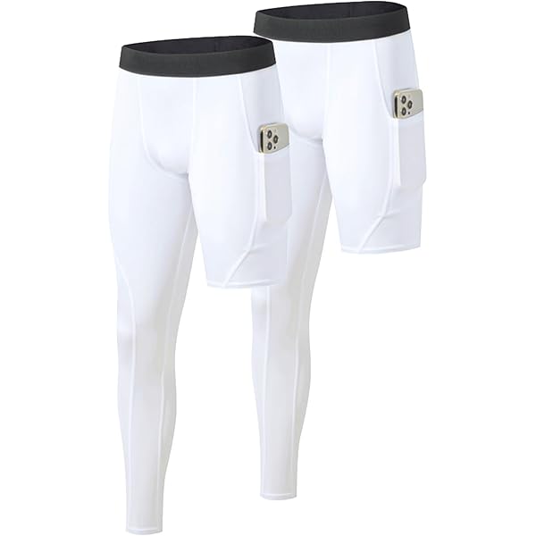 Pantaloni Compressione Uomo - Leggings Sportivi Traspiranti Per Palestra, Corsa, Yoga