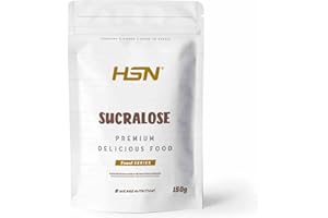 HSN FOODS HSN Sucralosa En Polvo | 150g | Edulcorante Sin Calorías | Endulzante Para Recetas Fitness | Alternativa Al Azúcar De Mesa | No-GMO, Vegano, Sin Gluten ni Lactosa
