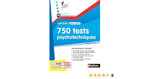 Amazon Fr 750 Tests Psychotechniques Categorie B Et C Integrer La Fonction Publique 2019 2020 Simonin Elisabeth Livres
