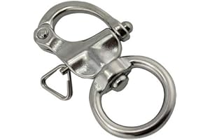 ACMEDE Manille Mousqueton Pivotante INOX 316 pour Bateau De Plaisance Maillons Accessoires pour Matériel Nautique Pivotant et Marin Accessoires pour Bateaux Rapides(25 * 76mm)