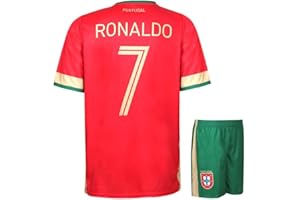 KINGDO Portugal Trikot Set Ronaldo Heim - Kinder und Erwachsene - 2020-2022 - Jungen - Herren - Fußball Trikot - Fussball Geschenke - Sport t Shirt - Sportbekleidung