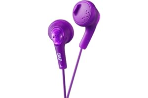 JVC Gumy HA-F160 - Auriculares In Ear con Cable de 1 metro para Android, iPhone, Ordenadores, Portátiles, Consolas y más (Imán de Neodimio, Jack de 3,5 mm, 15 Hz - 20 KHz), Color Violeta