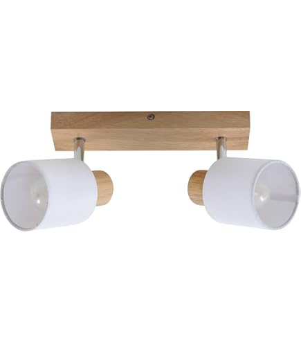 Lindby Deckenlampe Mit 4 Schwenkbaren Spots – Mix Aus Glas, Metall, Holz, Für Wohnzimmer & Küche