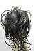 New Tousled Synthetic Hairpiece Scrunchies Straight Elastic updo Scrunchy BUN Brown Blonde Instant Ponytail (Darkest Brown #2/4)