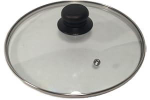 Looping-Lu Topfdeckel Glasdeckel mit Edelstahlrand Sichtdeckel mit Pfeife bruchfest Durchmesser 14 cm bis 32 cm (18 cm)