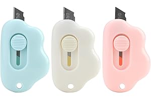 FAGENT Mini Cutter, 3 Pièces Box Cutter Petit Ouvre-carton Portable Ouvre-lettre Couteaux à Lettres Bricolage Couteau à Carton pour Enveloppe Paquet Tapis Coupe Papier Boîte Couteau Universel