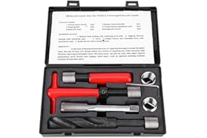 LIEBEWH 10PCS Kit di Riparazione Filettatura M18x1.5 1.5D Kit di Riparazione Elicoidale Metrico in Acciaio Inossidabile con Scatola di Immagazzinaggio per la Riparazione di Filettature