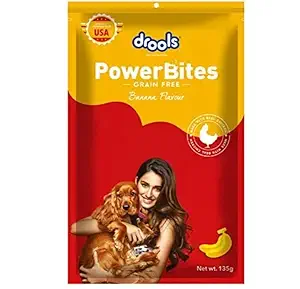 Drools Powerbites Grain Free Dog Treats,135 Grams (Banana)