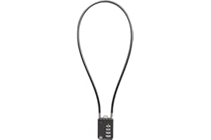 SISAV 4 Digit Cable Combination Lock 20 inches(50cm) Bold Cable for School Gym Locker,Helmet,Filing Cabinets,Toolbox,Luggage Suitcase,knapsack,Cable 5mm Diameter,Gun Black