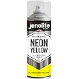 JENOLITE Fluorescent Spray Paint | NEON YELLOW | 400ml | Premium High Visibility Neon Spray Paint | Multi Surface High Viz Paint | Ideal for Hobbies, Graffiti-Art, Crafting & Safety Marking
