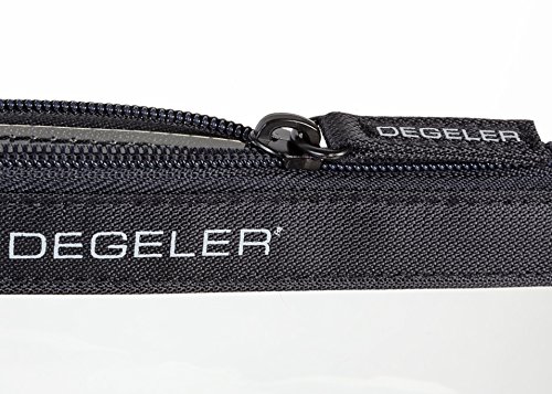 Transparente Kulturtasche | zur Mitnahme von Flüssigkeiten im Handgepäck geeignet | DEGELER Clear Bag für Flug-Reisen & Kurz-Trips | verschließbare Kosmetiktasche mit Reißverschluss - 3