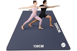 ‎RYTMAT RYTMAT Yogamatte XXL 200x130cm Fitnessmatte 20mm/15mm/10mm Dick NBR Gymnastikmatte Extra Groß Breit Sportmatte Trainingsmatte für Heim-Fitness Yoga, Eltern-Kind-Aktivitäten, Senioren-Fitness
