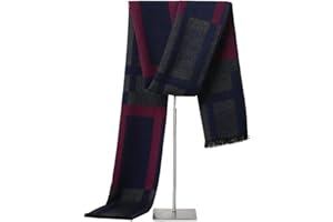 Leisofter Men's Cashmere Sciarpa Classic Houndstooth Plaid Tempo libero Business Neckerchief