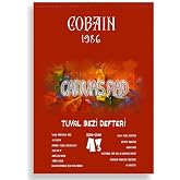 bordo sanat taha demir Cobain 1986 Tuval Bezi Defteri Akrilik Defteri Yağlıboya Defteri Guaj Defteri (A5)