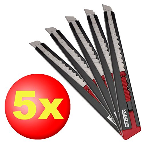 5 Stück Cuttermesser 9 mm KRT000201