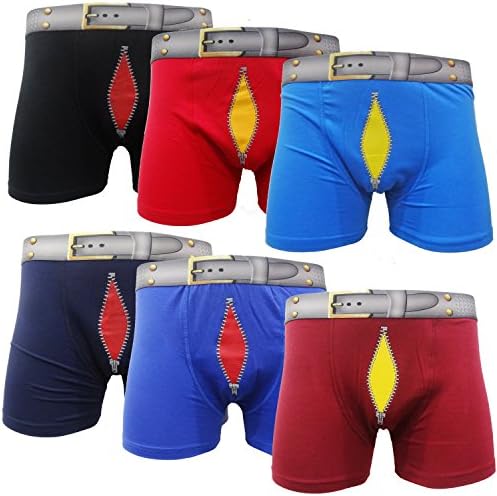 6 Pairs Mens Novelty Boxer Shorts Trunks Briefs Adults Funny Boxers S M L XL (XL, 6 PACK)