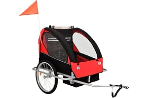 vidaXL 2-in-1 Bike Trailer and Stroller Cargo Bicycle Trailer Jogger Stroller