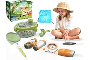 Sobebear Adventure Kids Outdoor Explorer Kit With Binoculars, Bug Container, Magnifying Glass, Critter Cage, Net For Boys & Girls, Premium Camping Set - 10 Piece Set | Gift for 3-12 Years Kids