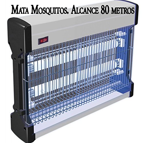 Suinga. Lampara MATA MOSQUITOS profesional. Mata insectos eléctrico. Alcance 80 METROS. Potencia 30W. Luz ultravioleta. El electric mosquito killer atrae, mediante luz ultravioleta, a moscas, polillas, mosquitos y otro tipo de insectos voladores. Enchufe UE