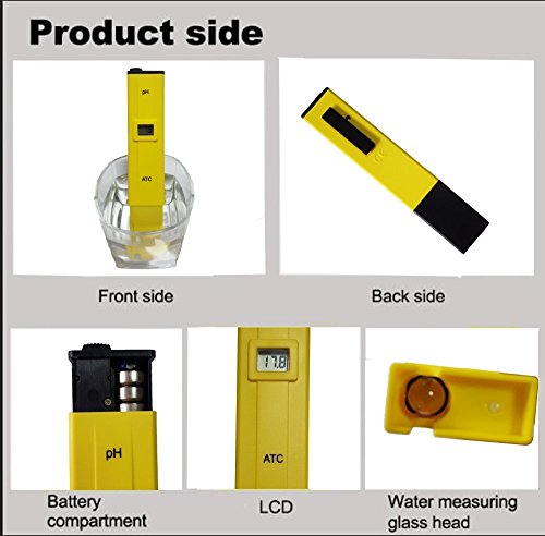 DIKETE® Digital LCD pH Messgerät pH Wert Wasser Messgerät Messer Tester Meter Prüfer mit 0.1, 0-14 für Schwimmbad, Pool, Landwirtschaft, Hobby, Profi-Gärtner, Orchideenzüchter , Aquarium ,Water Wasser Labor - 2