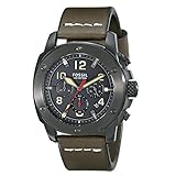 Fossil Herren-Armbanduhr XL Chronograph Quarz Leder FS5000