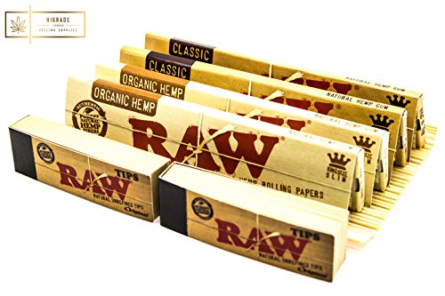 Raw Bamboo Rolling Mat mit 4 Raw Papers und 2 Broschüren von Raw Rolling Tips - 3