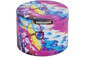 EUROGROW - Grinder Rick and Morty de 4 partes molinillo de especias - Grinder Morty triturador moledor de hierbas secas de 50mm de diámetro - Incluye espátula rascadora - Rck y Morty Grinder Aleación