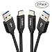 Produktbild USB C zu USB 3.0 Kabel, USB, C geflochtenem Kabel, higoo 2 m USB C Schnell Ladekabel [2 Pack] Lange USB Typ C Ladegerät Sync Kabel Für Samsung Note 8 S8 + Pixel 2 XL Mate 10 pro LG G6 V30 Xperia XA1 schwarz