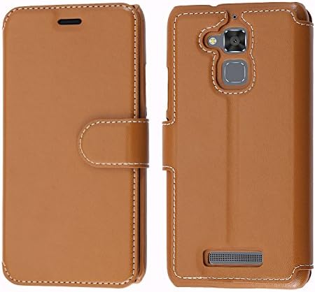 Asus Zenfone 3 Max Case, Mobest Asus Zenfone 3 Max Premium Leather Case, Asus Zenfone 3 Max Wallet Case, Magnetic Flip Case Cover [Wallet Stand], Card Slots For Asus Zenfone 3 Max ZC520TL - Brown