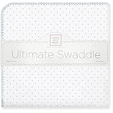 SwaddleDesigns Ultimate Receiving Blanket, Polka Dots, Pastel Blue (japan import)