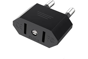 VIEVRE USA to EU 2-pinowy zasilacz sieciowy dla Ameryki, Meksyku, Kanady, Egiptu, Hiszpanii - uniwersalny adapter podróżny (czarny)