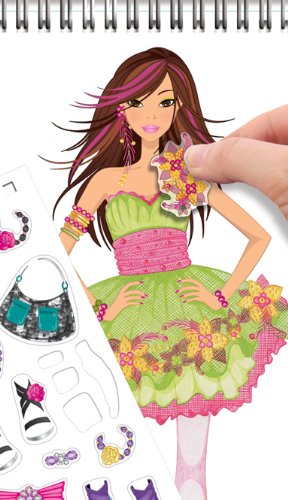 Imagen 8 de Four Trading B.V. Style me up 1461 - Cuaderno de diseño de moda, modelo trajes de noche [importado de Alemania]