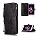 Produktbild Misstars Schutzhülle für Galaxy S7 Edge, Premium PU Leder Flip Wallet Cover Prägung Spitze Mandala Blumen Muster Entwurf Handyhülle mit Kartenfach Magnetverschluss und Standfunktion Hülle für Samsung Galaxy S7 Edge, Schwarz