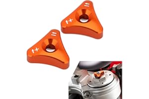 JFG RACING Motorrad Vorderradgabel Einstellknöpfe,Gabelknauf Einsteller Vorder Stoßdämpferbolzen Knopfeinsteller für 125-530cc SX SX-F EXC XC-W 690 Supermoto SMC Enduro-Orange