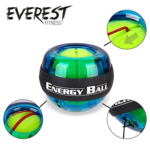 EVEREST FITNESS Energyball zum Training der Hand- und Armmuskulatur mit gummiertem Griffbereich und Gehäuse aus bruchfestem Kunststoff und 2 Jahren Zufriedenheitsgarantie – Handtrainer - 2