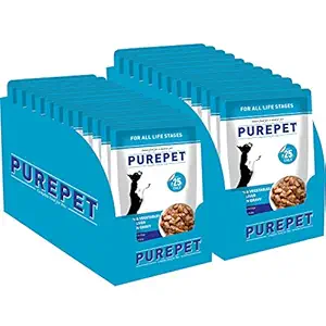PUREPET All Life Stages Wet Dog Food, Chicken and Vegetable Chunks in Gravy, 70g (Pack Of 1)