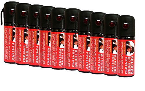 Soldier Self Defense Pepper Spray - 35 gm (Red) (Combo of 10) RS.1299 (58.00% Off) - Amazon