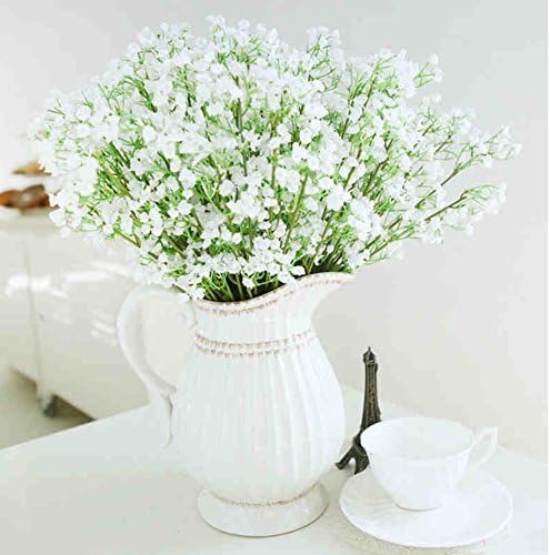 Toechmo Baby Breath/Gypsophila Wedding Party Decoration DIY Home Garden White Colour Real Touch Artificial Flowers Set of 30