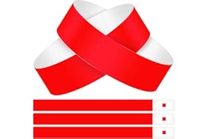 CAIANWIN Caianwen Lot de 200 bracelets d'entrée, pour événements, festivals, événements, clubs, concerts, légers (rouge)