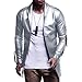 Produktbild serliy Männer Luxus Gold Herbst Casual Hip Hop Langarm Ledermantel Jacke Top Outwear Pant Pant Langarm Tragen Lässige Anzug Tragen Lässige Kleidung Kleid langärmlig Knopfleiste schöne Langarmshirts