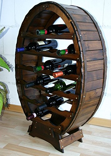 Massivholz Weinregal Flaschenregal Weinfass 24 Flaschen Holz Fichte massiv kolonial - 2