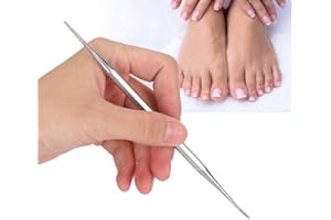 BRRNOO Lima per unghie a doppia testa, Lima per unghie incarnita in acciaio inossidabile Strumento per pedicure per sollevatore di unghie incrostato per correzione del chiodo incarnito