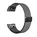 Produktbild Hunpta Mailänder Edelstahl Band Armband Armband für Fitbit Charge 2 (Schwarz)