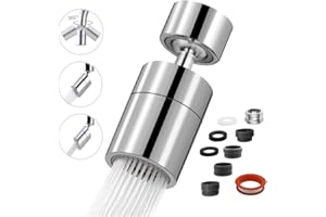 YOXITIXOY Kitchen and BasinTap Spray Head,360° Swivel Dual-Function Sprayer,80-Degree Big Angle Swivel Faucet Aerator,Faucet Extension Sprayer,Kitchen Faucet Aerator Splash Proof Spout